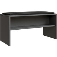 SITZBANK 90/48/40 cm Grau, Schwarz  - Schwarz/Grau, Basics, Textil (90/48/40cm) - Sadena