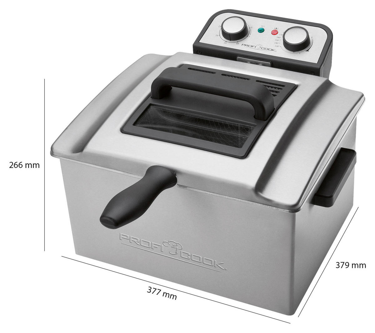 FRITTEUSE  - Edelstahlfarben, Basics, Metall (35/25/45cm) - Silva Schneider