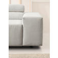 ECKSOFA Weiß Feincord  - Schwarz/Weiß, Design, Kunststoff/Textil (215/319cm) - Hom`in