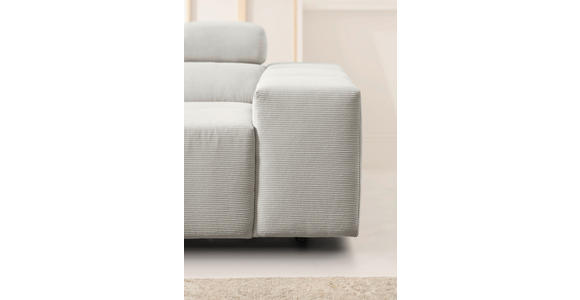 ECKSOFA Weiß Feincord - Schwarz/Weiß, Design, Kunststoff/Textil (215/319cm) - Hom`in