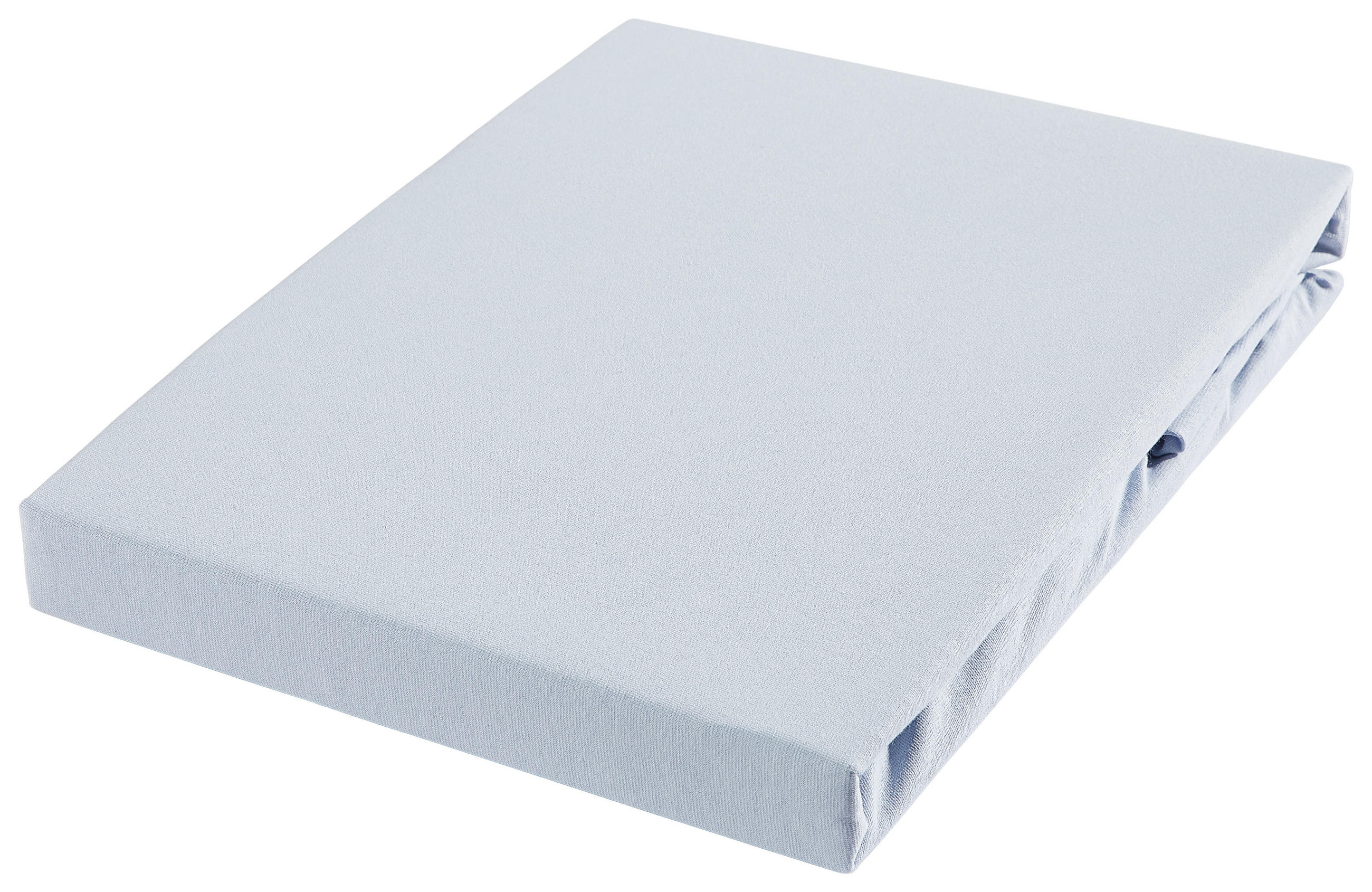 SPANNBETTTUCH Jersey - Blau, Basics, Textil (90-100/200-220cm) - Novel