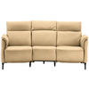 TRAPEZSOFA in Mikrofaser Beige  - Beige/Schwarz, Konventionell, Textil/Metall (221/103/95cm) - Dieter Knoll