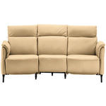 TRAPEZSOFA in Mikrofaser Beige  - Beige/Schwarz, KONVENTIONELL, Textil/Metall (221/103/95cm) - Dieter Knoll