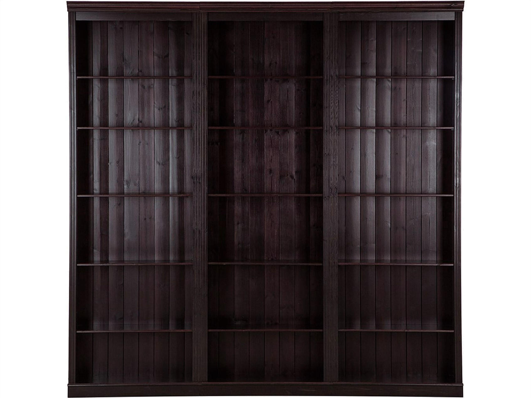 BÜCHERWAND  223/222/34 cm Dunkelbraun, Kieferfarben  - Dunkelbraun/Kieferfarben, Design, Holz (223/222/34cm) - MID.YOU