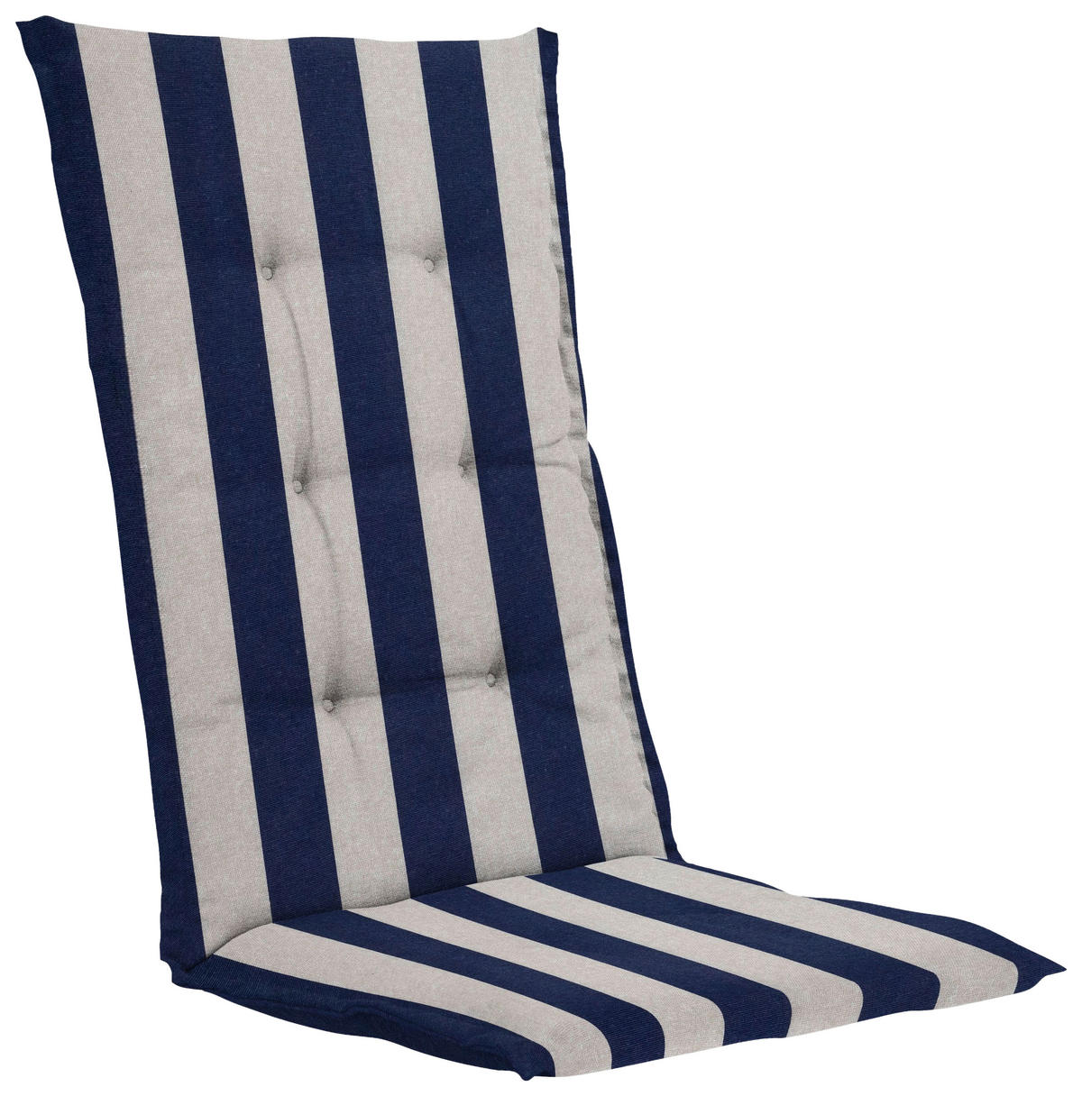 SESSELAUFLAGE Streifen  - Blau/Creme, Basics, Textil (123/5/50cm)