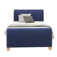 BOXBETT 120/200 cm  in Blau  - Blau/Eichefarben, KONVENTIONELL, Holz/Textil (120/200cm) - Xora