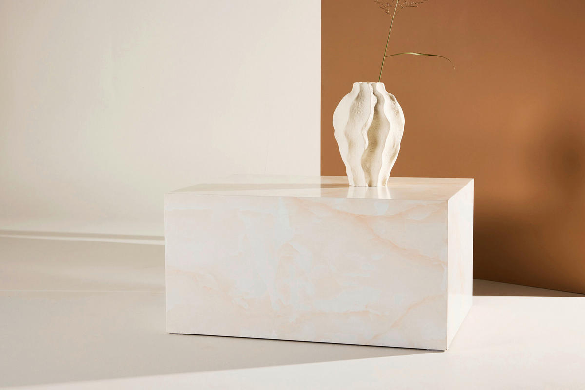 COUCHTISCH Pappel 80/60/40 cm quadratisch Hellgelb  - Hellgelb, MODERN, Holz (80/60/40cm) - Livetastic