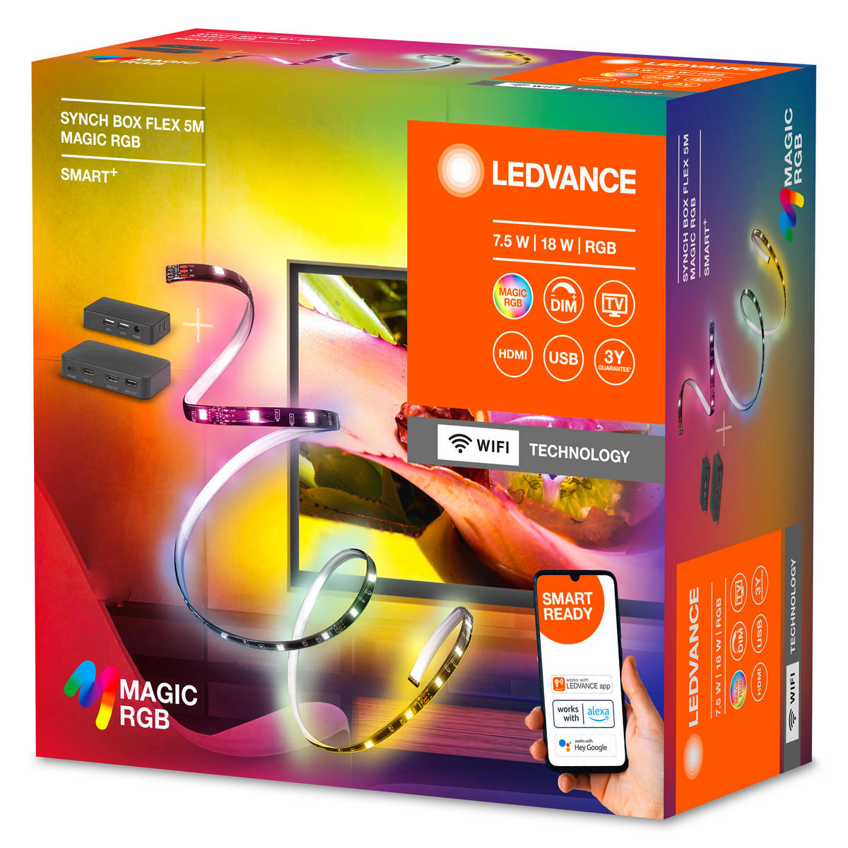 LED-STRIP Smart Wifi Synch Box Flex 434/1/0,3 cm   - Schwarz, Basics, Kunststoff (434/1/0,3cm) - Ledvance