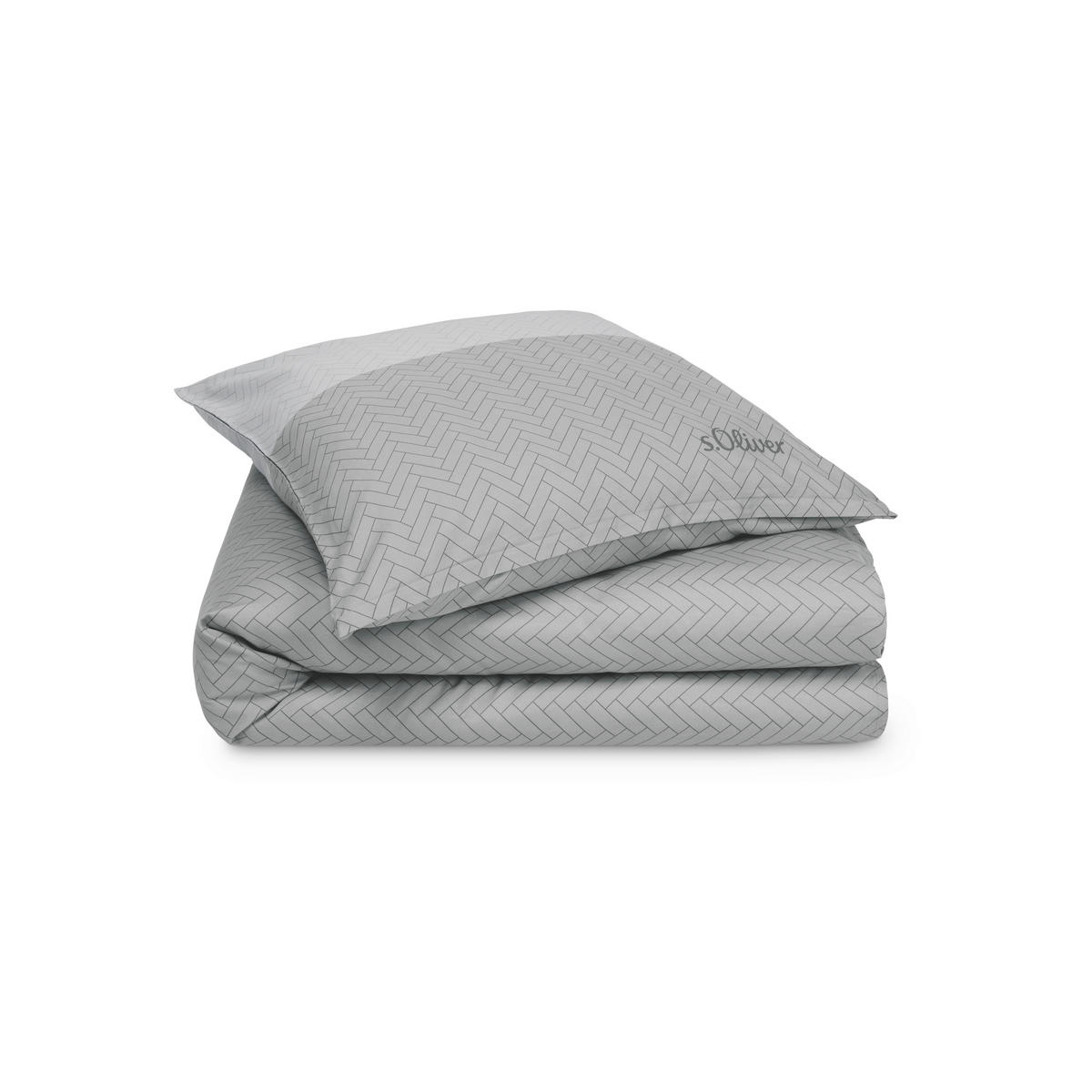 BETTWÄSCHE Makosatin 135/200 cm  - Grau, Basics, Textil (135/200cm) - S. Oliver