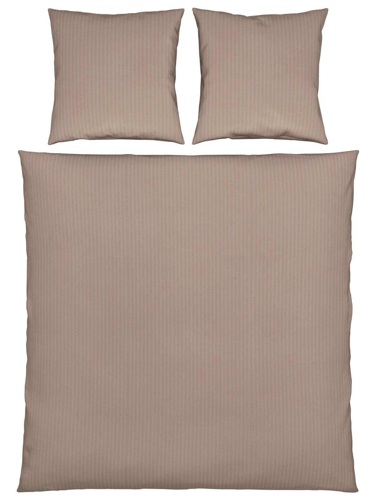 BETTWÄSCHE BANDA Makosatin 200/200 cm  - Schlammfarben, Basics, Textil (200/200cm) - Novel