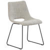 STUHL - Hellbraun/Schwarz, Design, Textil/Metall (48/79/56cm) - Stylife
