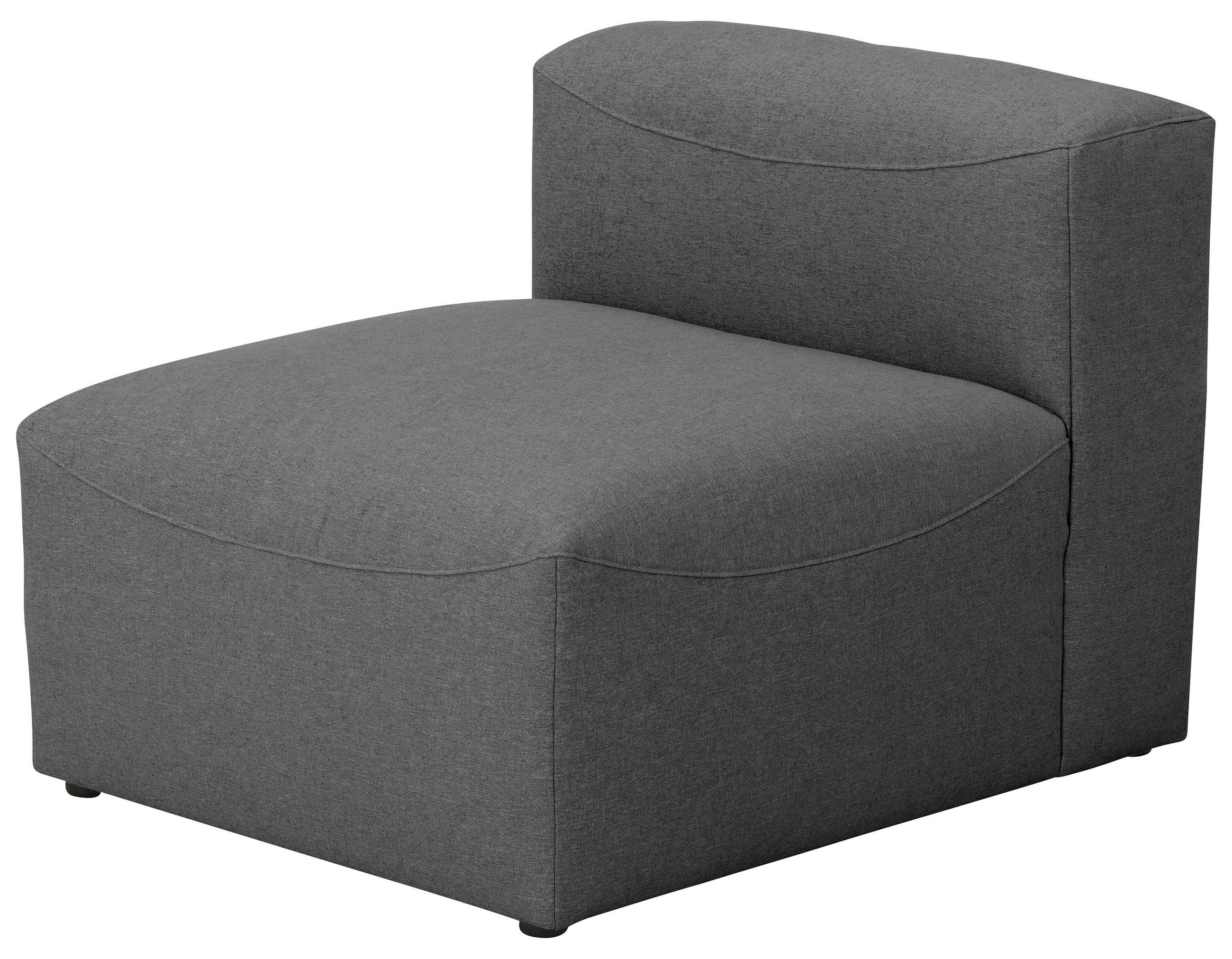 SOFAELEMENT Flachgewebe Anthrazit  - Anthrazit/Schwarz, Design, Kunststoff/Textil (75/73/100cm) - Max Winzer