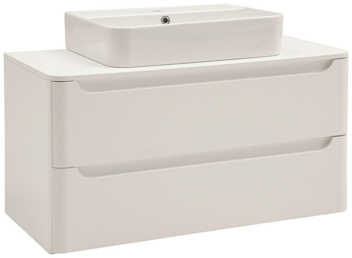 WASCHTISCHKOMBI 101 cm  - Weiß, KONVENTIONELL, Keramik/Holzwerkstoff (101cm) - Xora