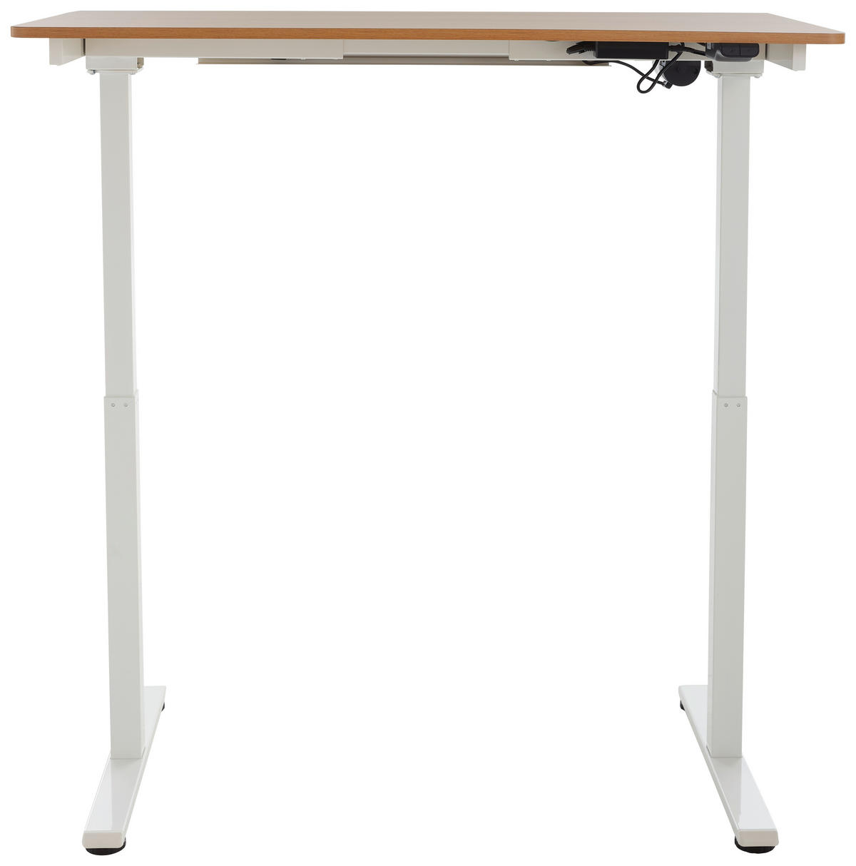 SCHREIBTISCH höhenverstellbar  - Eichefarben/Weiß, MODERN, Holzwerkstoff/Metall (120/60/73,5/118cm) - Livetastic