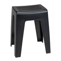 BADHOCKER - Schwarz, KONVENTIONELL, Kunststoff (38/47/32cm) - Wenko