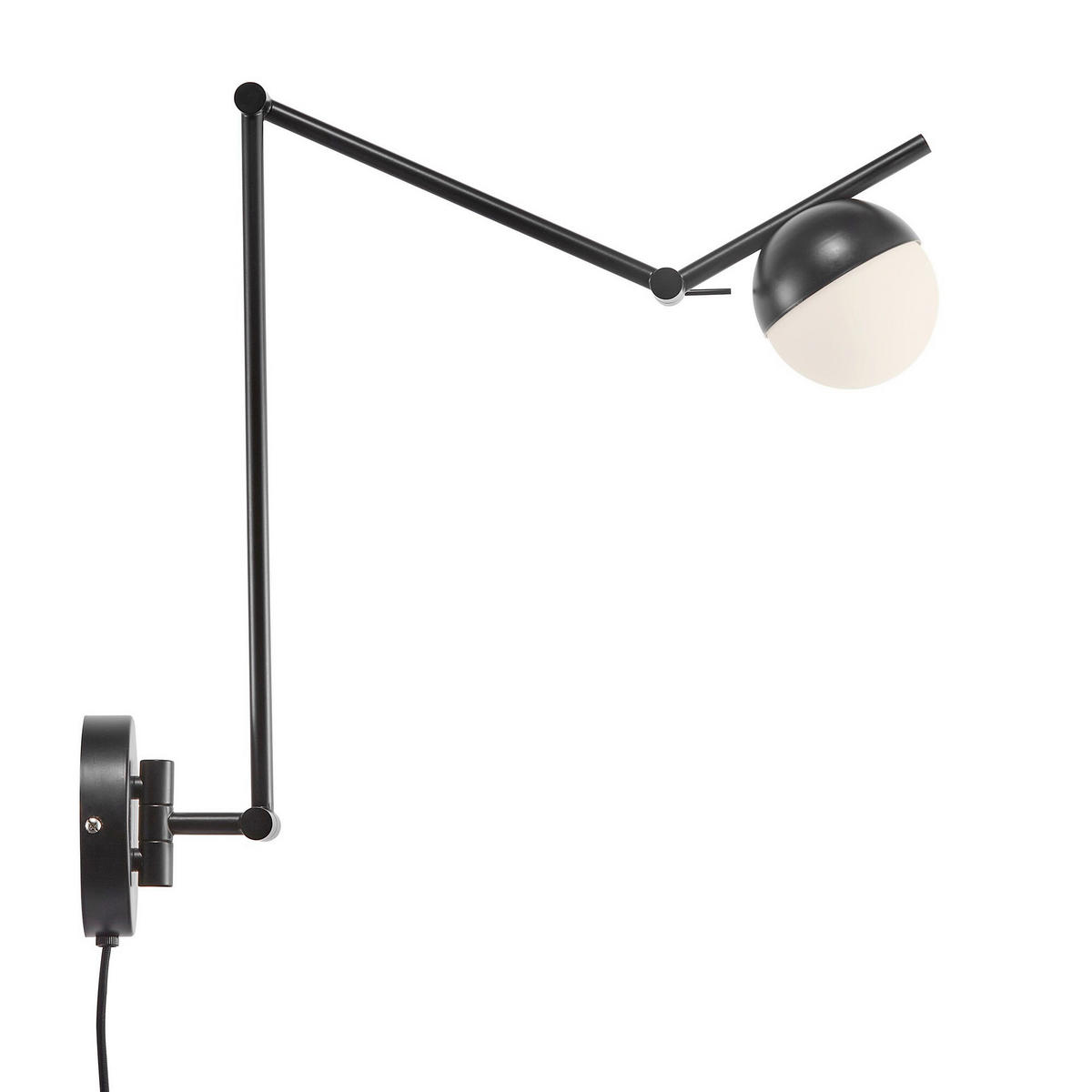 WANDLEUCHTE Contina 37.2/73.6/12.5 cm  - Schwarz, Design, Metall (37.2/73.6/12.5cm) - Nordlux