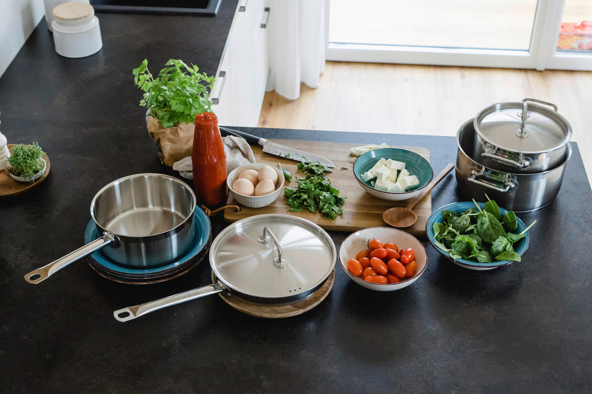 GEMÜSETOPF Professional 5 l  - Silberfarben, Basics, Metall (20/16,2/28,5cm) - Mäser