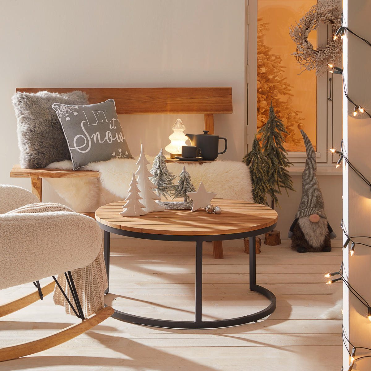 POM DECORATIV - maro/verde, Konventionell, plastic/lemn (28/16/28cm)