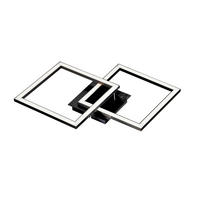 LED-DECKENLEUCHTE 24 W    50,7/35/5,5 cm  - Weiss/Schwarz, Lifestyle, Kunststoff/Metall (50,7/35/5,5cm) - Boxxx