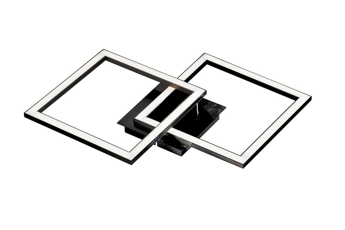 LED-DECKENLEUCHTE 24 W    50,7/35/5,5 cm  - Weiss/Schwarz, Lifestyle, Kunststoff/Metall (50,7/35/5,5cm) - Boxxx