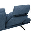 ECKSOFA  in Flachgewebe Blau  155/234 cm  - Blau/Schwarz, Design, Textil/Metall (155/234cm) - Dieter Knoll