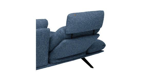 ECKSOFA  in Flachgewebe Blau  155/234 cm  - Blau/Schwarz, Design, Textil/Metall (155/234cm) - Dieter Knoll