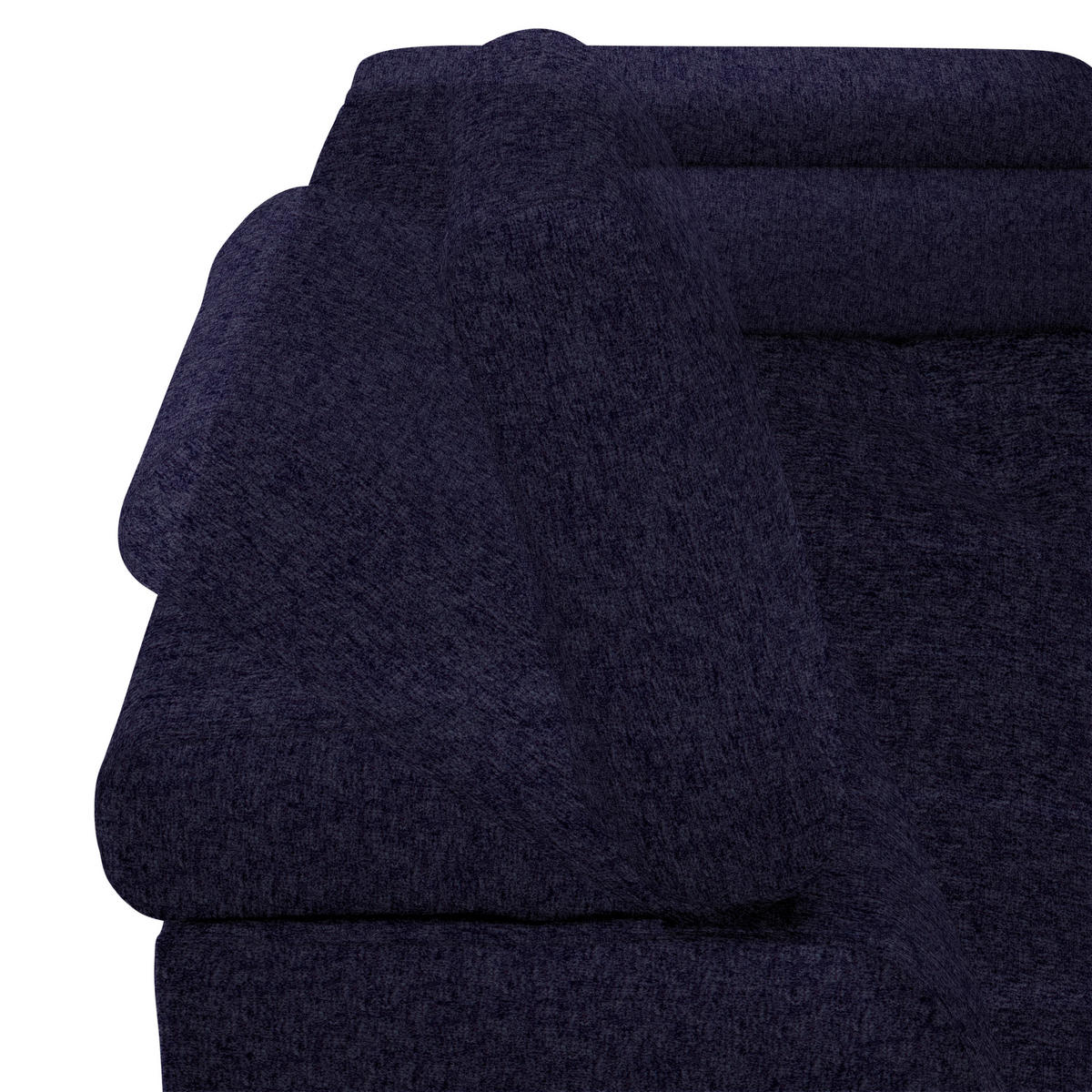 ECKSOFA in Samt, Webstoff Schwarz  270/177 cm  - Schwarz, Design, Textil/Metall (270/177cm) - Welnova