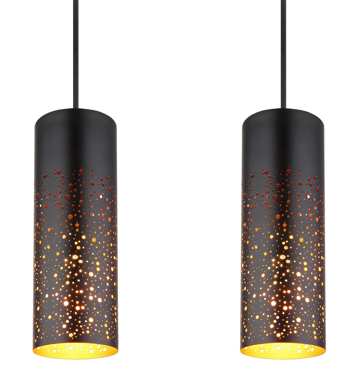 ZÁVĚSNÉ SVÍTIDLO, 80/10/150 cm  - černá/barvy zlata, Design, kov (80/10/150cm) - Globo