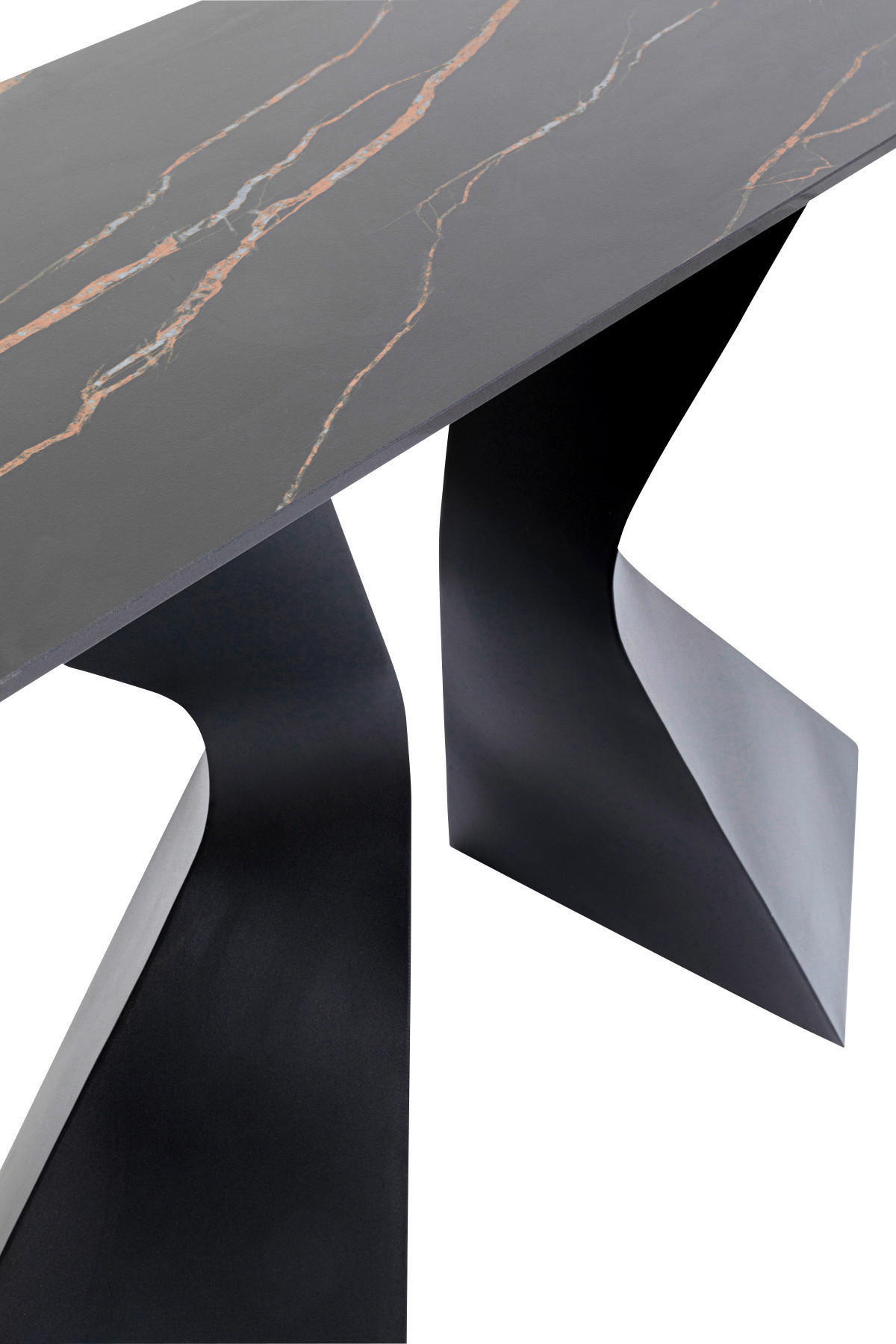 KONSOLENTISCH Schwarz  - Schwarz, Basics, Keramik/Metall (140/45/81cm) - Kare-Design