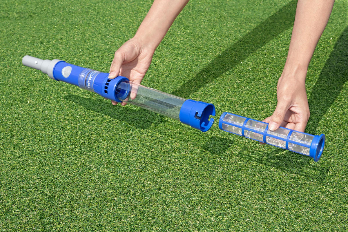 POOLSAUGER Aqua Surge 58649  - Blau/Silberfarben, Basics, Kunststoff/Metall (264/9,6/16,8cm) - Bestway