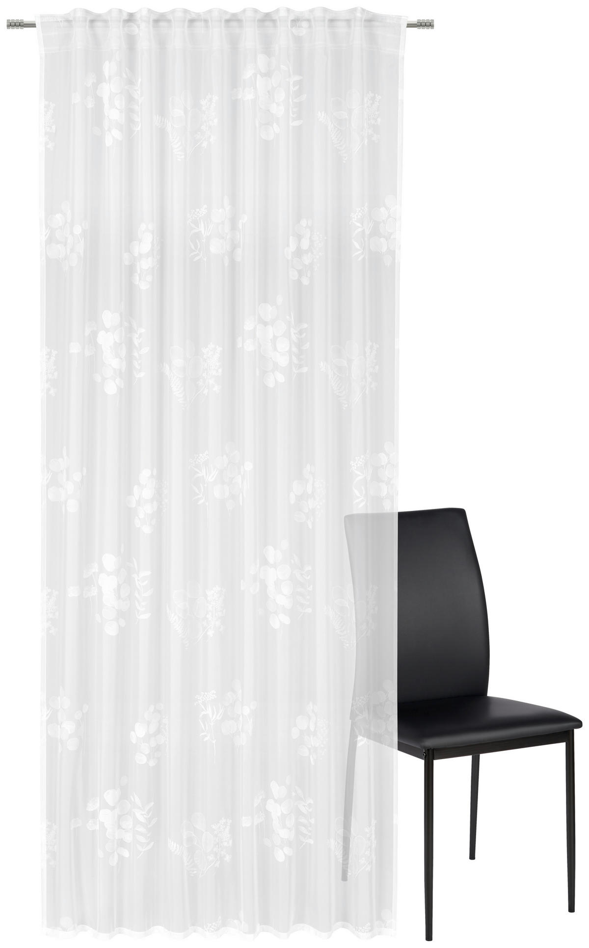HOTOVÝ ZÁVĚS, poloprůhledné, 140/245 cm - bílá, Basics, textil (140/245cm) - Esposa