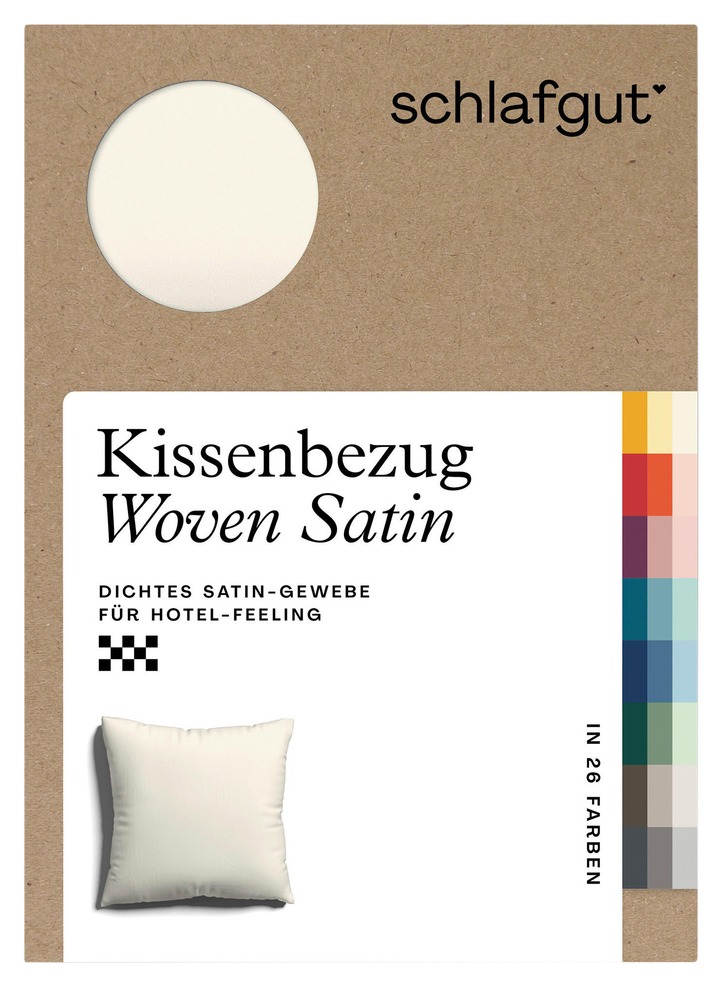 KOPFKISSENBEZUG WOVEN SATIN 80/80 cm  - Hellgelb, Basics, Textil (80/80cm) - Schlafgut