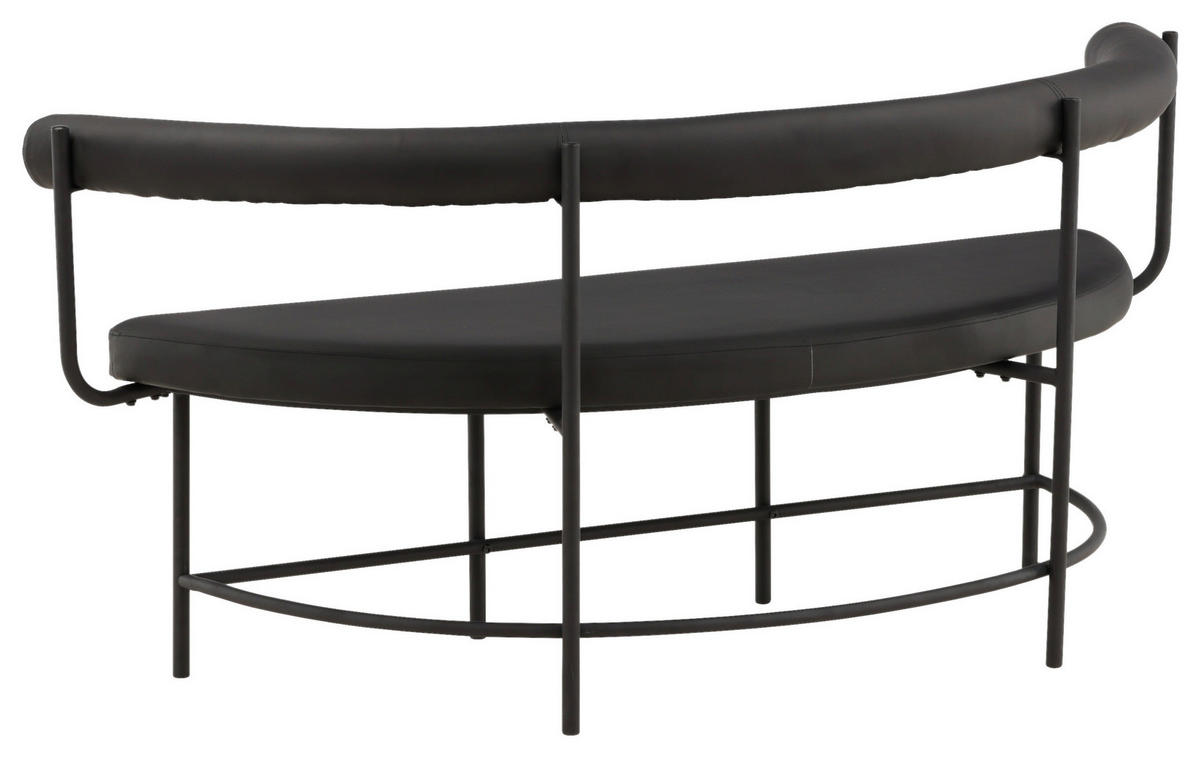 SITZBANK  in 165/75/51 cm  - Schwarz, Design, Textil/Metall (165/75/51cm) - Livetastic