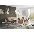 STUHL - Rostfarben/Cognac, Design, Textil/Metall (50/93/69cm) - Dieter Knoll