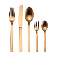 BESTECKSET Tavira  30-teilig  - Bronzefarben, Basics, Metall - Echtwerk