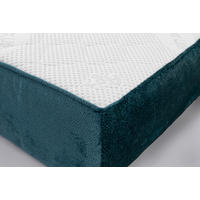 TASCHENFEDERKERNMATRATZE 160/200 cm, Höhe ca.: 25 cm, H2 = mittel, 7-Zonen - Petrol/Weiß, Trend, Textil (160/200cm) - Esposa