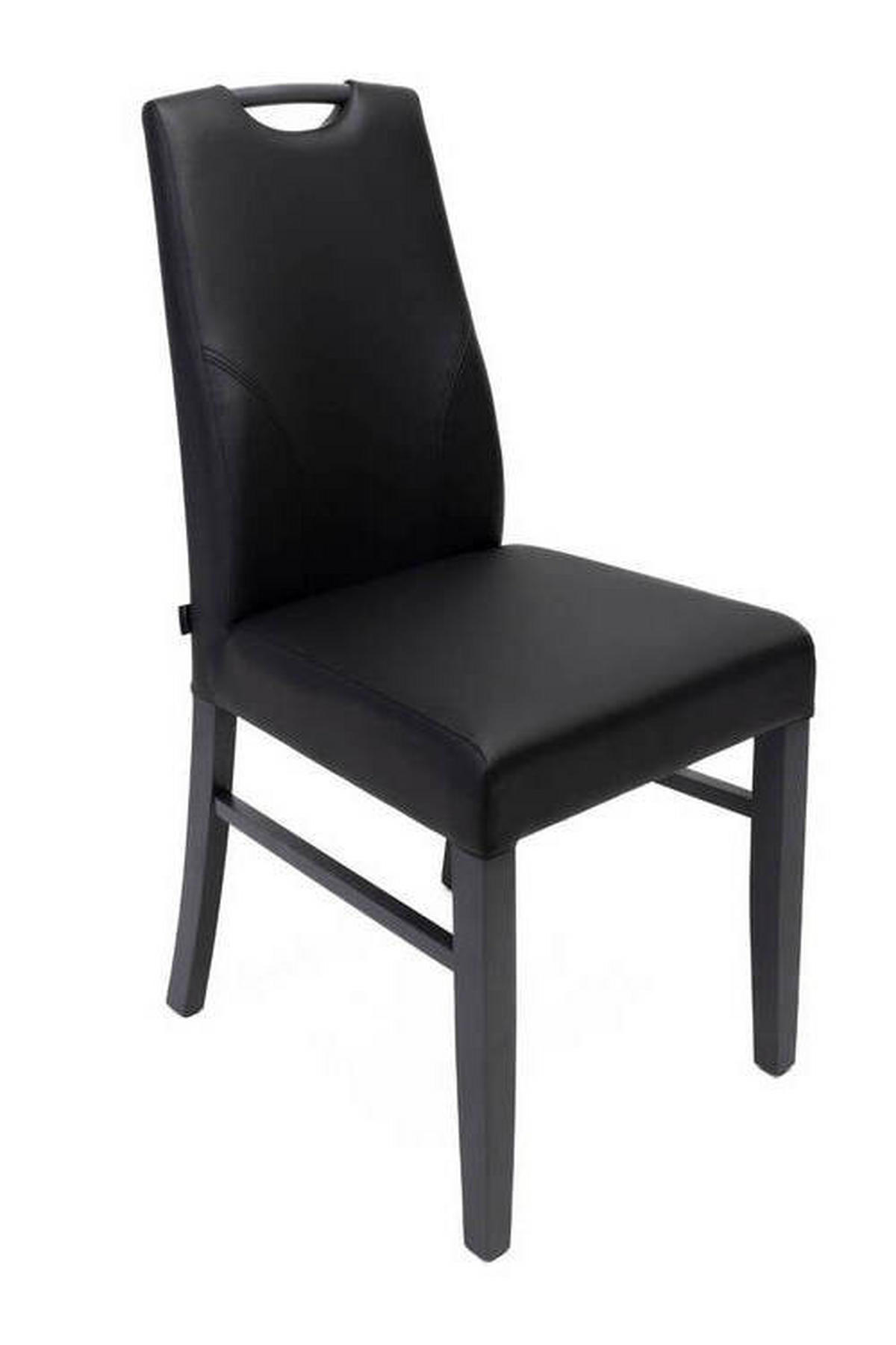 STUHL in Holz, Textil Schwarz  - Schwarz, KONVENTIONELL, Holz/Textil (43/97/65cm) - Carryhome