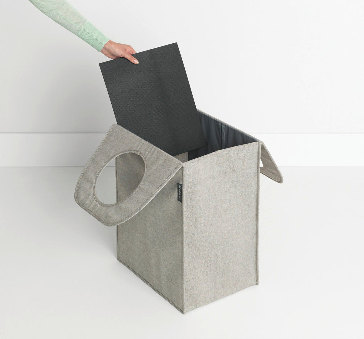 PRÁDELNÍ KOŠ - šedá, Design, textil (40,5/54/29,5cm) - Brabantia