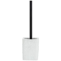WC-BÜRSTENGARNITUR in Kunststoff  Kunststoff   - Weiss/Anthrazit, Basics, Kunststoff (11,2/37/10cm) - Wenko
