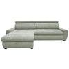 ECKSOFA in Webstoff Hellgrau  - Weiss/Hellgrau, Design, Kunststoff/Textil (276/173cm) - Stylife