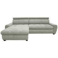 ECKSOFA in Webstoff Hellgrau  - Weiss/Hellgrau, Design, Kunststoff/Textil (276/173cm) - Stylife