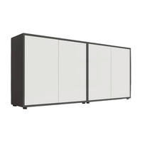 SIDEBOARD 158/73/33 cm  in Anthrazit, Weiß  - Anthrazit/Schwarz, MODERN, Holzwerkstoff/Kunststoff (158/73/33cm) - MID.YOU