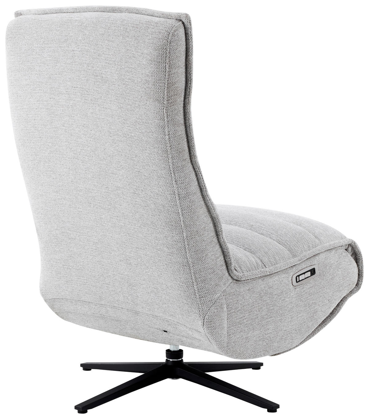 RELAXSESSEL Metall, Textil Schwarz, Greige  - Greige/Schwarz, Design, Textil/Metall (68/108/84cm) - Stylife