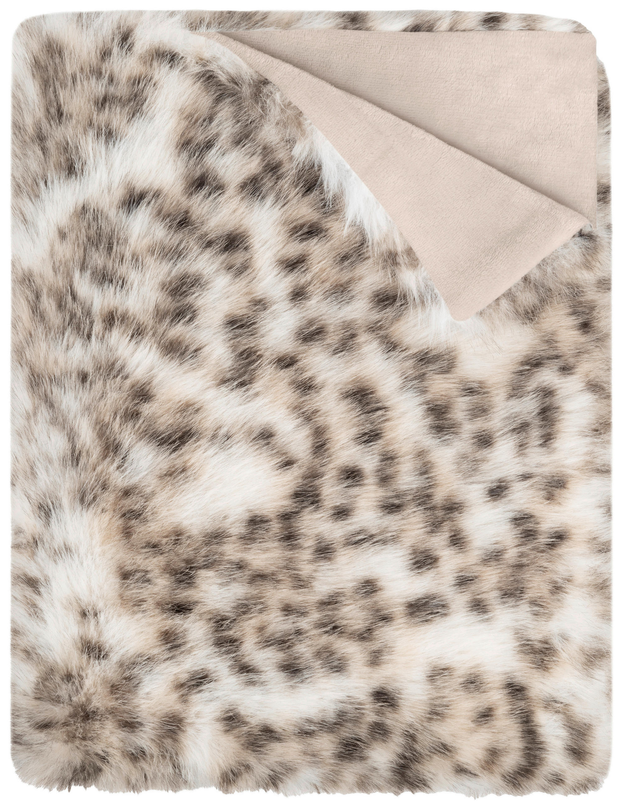 DECKE Leopard snow 150/200 cm  - Weiss/Cappuccino, Basics, Textil (150/200cm) - MISTRAL