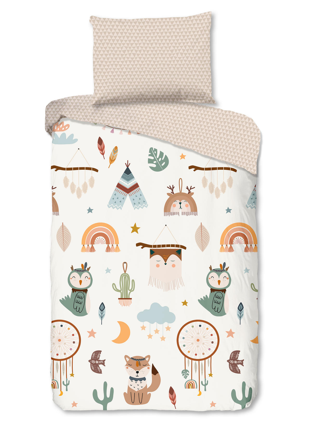 KINDERBETTWÄSCHE 140/200 cm  - Sandfarben/Beige, Trend, Textil (140/200cm)