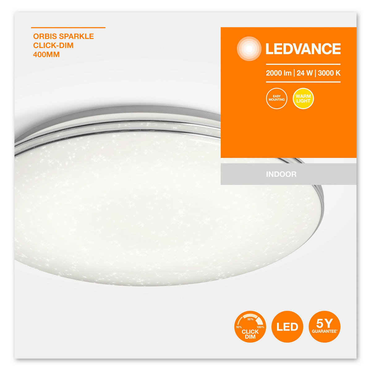 LED-DECKENLEUCHTE Orbis Sparkle 52,6/45,1/46,9 cm   - Basics (52,6/45,1/46,9cm) - Ledvance