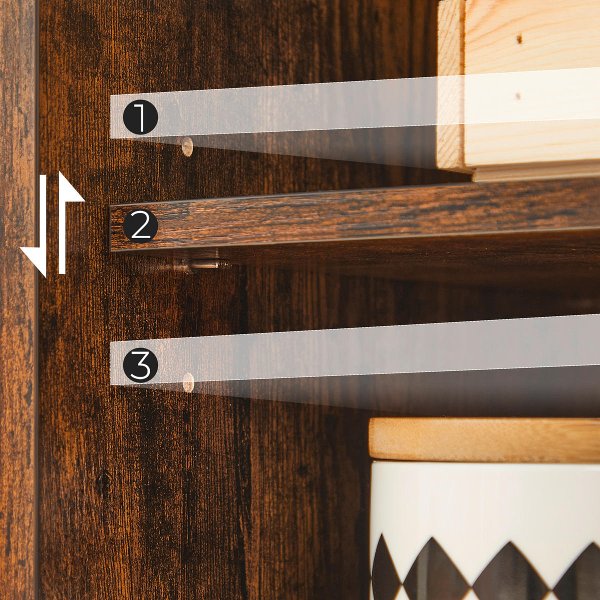 MIDISCHRANK 60/80/30 cm  - Schwarz/Braun, Trend, Holzwerkstoff/Kunststoff (60/80/30cm) - MID.YOU