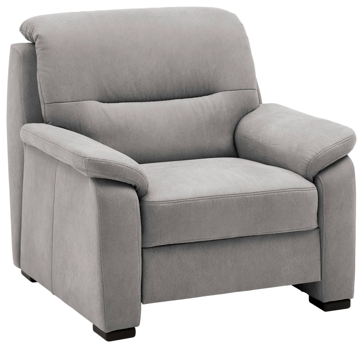 FERNSEHSESSEL in Mikrofaser Grau  - Schwarz/Grau, Design, Holz/Textil (100/92/95cm) - Beldomo Comfort