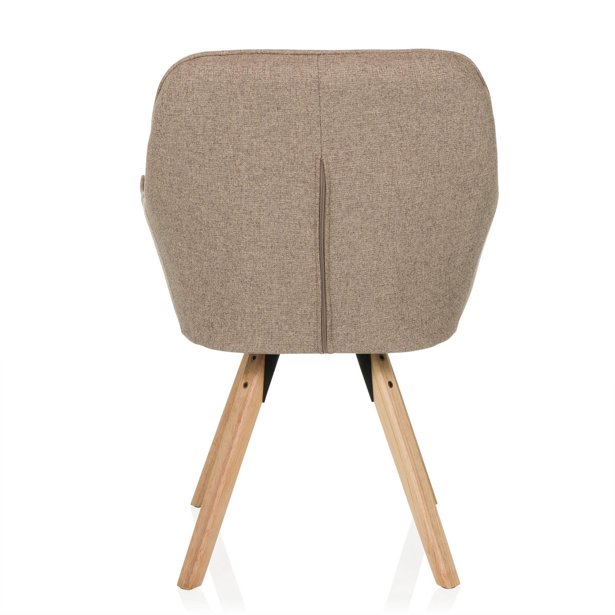 ARMLEHNSTUHL   Flachgewebe  Beige  - Beige/Buchefarben, MODERN, Holz/Textil (56/84/62cm) - MID.YOU