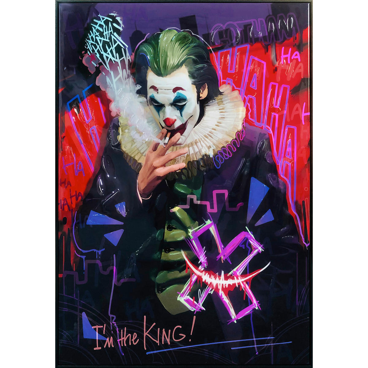 Pictură În Ulei 70/100 cm  - roșu/negru, Trend, plastic/lemn (70/100cm) - Monee